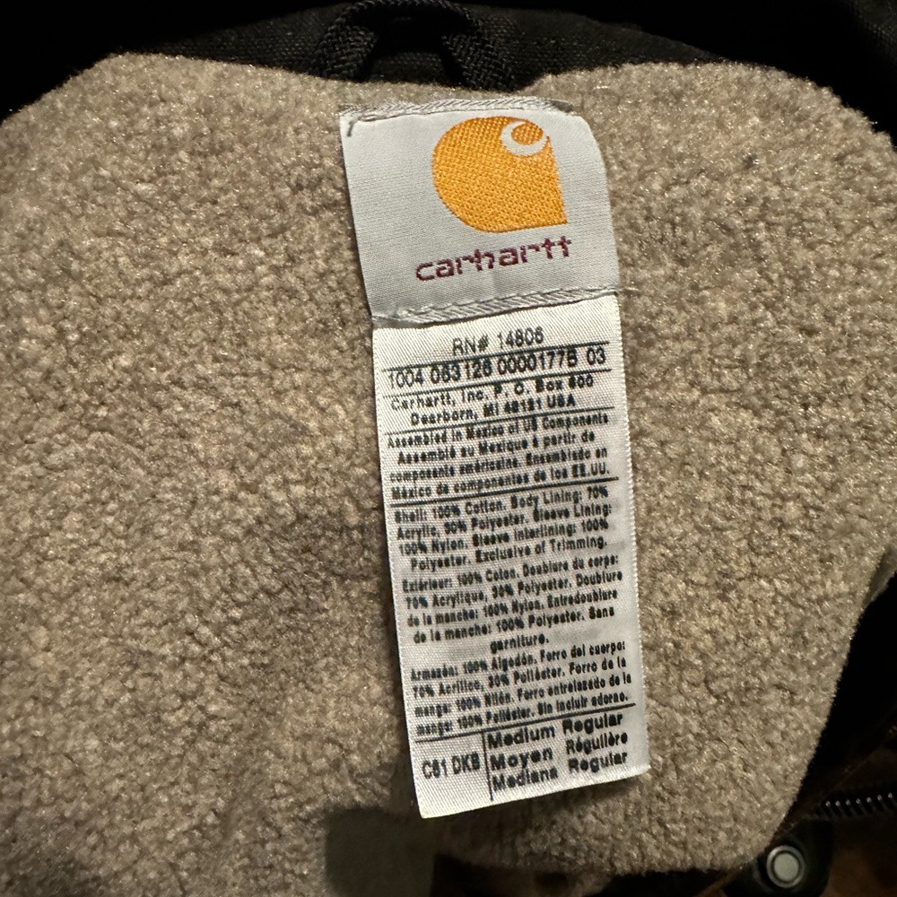 Carhartt workers jacket size medium